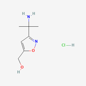 [3-(2-Aminopropan-2-yl)-1,2-oxazol-5-yl]methanol hydrochloride