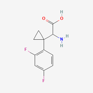 molecular formula C11H11F2NO2 B13478514 2-Amino-2-[1-(2,4-difluorophenyl)cyclopropyl]acetic acid 