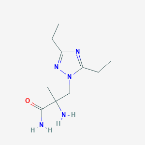 molecular formula C10H19N5O B13478515 2-Amino-3-(3,5-diethyl-1h-1,2,4-triazol-1-yl)-2-methylpropanamide 