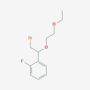 1-(2-Bromo-1-(2-ethoxyethoxy)ethyl)-2-fluorobenzene