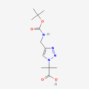 2-[4-({[(tert-butoxy)carbonyl]amino}methyl)-1H-1,2,3-triazol-1-yl]-2-methylpropanoic acid