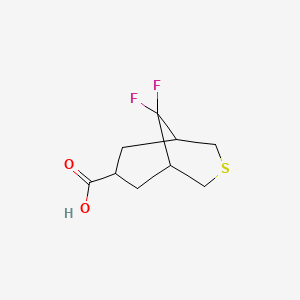 molecular formula C9H12F2O2S B13478556 9,9-Difluoro-3-thiabicyclo[3.3.1]nonane-7-carboxylic acid 