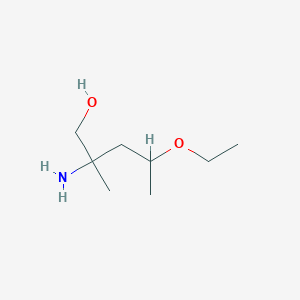 molecular formula C8H19NO2 B13478562 2-Amino-4-ethoxy-2-methylpentan-1-ol 