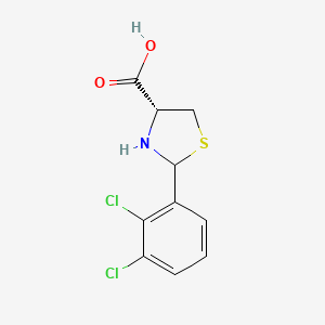 molecular formula C10H9Cl2NO2S B13478610 (4R)-2-(2,3-dichlorophenyl)-1,3-thiazolidine-4-carboxylic acid 