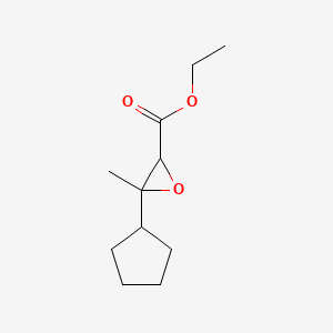 molecular formula C11H18O3 B13478637 Ethyl 3-cyclopentyl-3-methyloxirane-2-carboxylate 