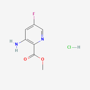 molecular formula C7H8ClFN2O2 B13478645 Methyl 3-amino-5-fluoropyridine-2-carboxylate hydrochloride 