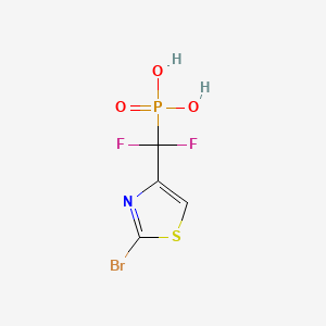 molecular formula C4H3BrF2NO3PS B13478720 [(2-Bromo-1,3-thiazol-4-yl)difluoromethyl]phosphonic acid 