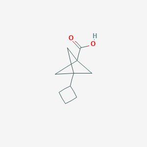 molecular formula C10H14O2 B13478758 3-Cyclobutylbicyclo[1.1.1]pentane-1-carboxylic acid 