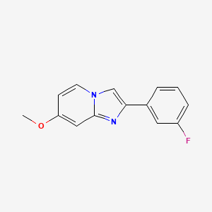 molecular formula C14H11FN2O B13478770 2-(3-Fluorophenyl)-7-methoxyimidazo[1,2-a]pyridine 