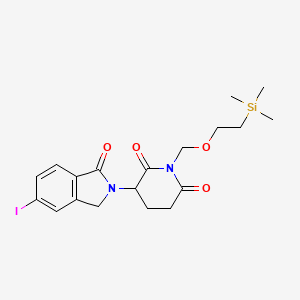 molecular formula C19H25IN2O4Si B13478804 3-(5-iodo-1-oxo-2,3-dihydro-1H-isoindol-2-yl)-1-{[2-(trimethylsilyl)ethoxy]methyl}piperidine-2,6-dione 