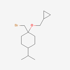 1-(Bromomethyl)-1-(cyclopropylmethoxy)-4-isopropylcyclohexane