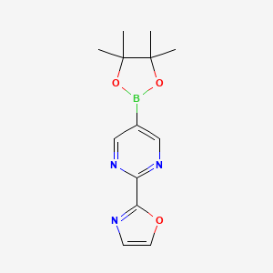 2-(1,3-Oxazol-2-yl)-5-(tetramethyl-1,3,2-dioxaborolan-2-yl)pyrimidine