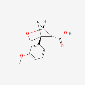 molecular formula C13H14O4 B13478875 rac-(1R,4S,5S)-4-(3-methoxyphenyl)-2-oxabicyclo[2.1.1]hexane-5-carboxylic acid 