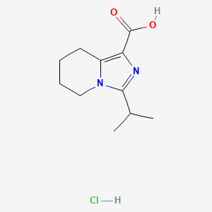 3-(propan-2-yl)-5H,6H,7H,8H-imidazo[1,5-a]pyridine-1-carboxylic acid hydrochloride