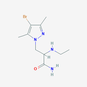 3-(4-Bromo-3,5-dimethyl-1h-pyrazol-1-yl)-2-(ethylamino)propanamide