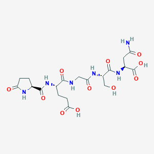 B134789 Pyroglutamyl-glutamyl-glycyl-seryl-asparagine CAS No. 129276-54-6