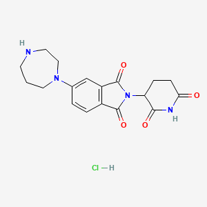 molecular formula C18H21ClN4O4 B13478920 5-(1,4-diazepan-1-yl)-2-(2,6-dioxopiperidin-3-yl)-2,3-dihydro-1H-isoindole-1,3-dione hydrochloride 