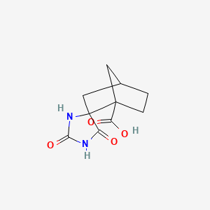 molecular formula C10H12N2O4 B13478934 2',5'-Dioxospiro[bicyclo[2.2.1]heptane-2,4'-imidazolidine]-1-carboxylic acid 