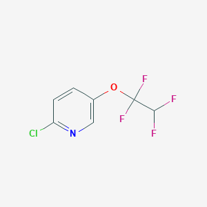 molecular formula C7H4ClF4NO B13478940 2-Chloro-5-(1,1,2,2-tetrafluoroethoxy)pyridine 