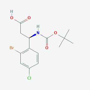 (3R)-3-(2-bromo-4-chlorophenyl)-3-{[(tert-butoxy)carbonyl]amino}propanoic acid