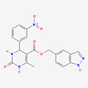 (1H-indazol-5-yl)methyl 6-methyl-4-(3-nitrophenyl)-2-oxo-1,2,3,4-tetrahydropyrimidine-5-carboxylate