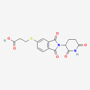 molecular formula C16H14N2O6S B13478963 3-{[2-(2,6-dioxopiperidin-3-yl)-1,3-dioxo-2,3-dihydro-1H-isoindol-5-yl]sulfanyl}propanoic acid 