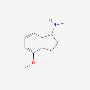 molecular formula C11H15NO B13478973 4-methoxy-N-methyl-2,3-dihydro-1H-inden-1-amine 