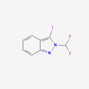 molecular formula C8H5F2IN2 B13479009 2-(difluoromethyl)-3-iodo-2H-indazole 