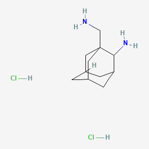 molecular formula C11H22Cl2N2 B13479012 1-(Aminomethyl)adamantan-2-amine dihydrochloride 