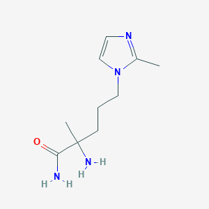 2-Amino-2-methyl-5-(2-methyl-1h-imidazol-1-yl)pentanamide