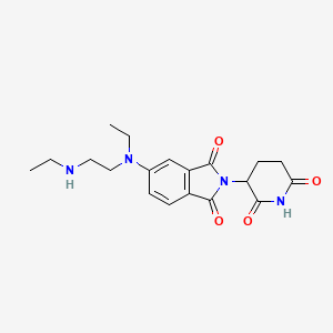 molecular formula C19H24N4O4 B13479033 2-(2,6-Dioxo-3-piperidyl)-5-[ethyl-[2-(ethylamino)ethyl]amino]isoindoline-1,3-dione 