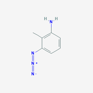 molecular formula C7H8N4 B13479049 3-Azido-2-methylaniline 