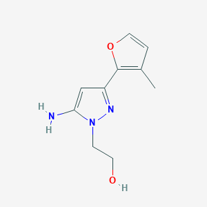 2-(5-Amino-3-(3-methylfuran-2-yl)-1h-pyrazol-1-yl)ethan-1-ol