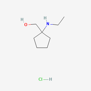 molecular formula C8H18ClNO B13479110 [1-(Ethylamino)cyclopentyl]methanol hydrochloride 