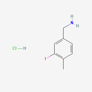 molecular formula C8H11ClIN B13479142 1-(3-Iodo-4-methylphenyl)methanamine hydrochloride 