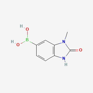 molecular formula C8H9BN2O3 B13479164 B-(2,3-dihydro-3-methyl-2-oxo-1H-benzimidazol-5-yl)Boronic acid 