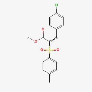 molecular formula C17H15ClO4S B1347917 methyl (E)-3-(4-chlorophenyl)-2-[(4-methylphenyl)sulfonyl]-2-propenoate 