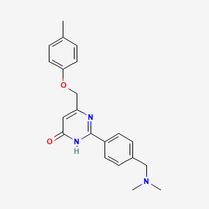 2-{4-[(Dimethylamino)methyl]phenyl}-6-[(4-methylphenoxy)methyl]-3,4-dihydropyrimidin-4-one