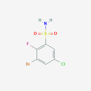 3-Bromo-5-chloro-2-fluorobenzene-1-sulfonamide