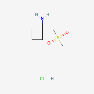 1-(Methanesulfonylmethyl)cyclobutan-1-amine hydrochloride