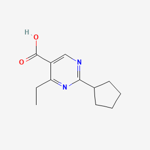 2-Cyclopentyl-4-ethylpyrimidine-5-carboxylic acid