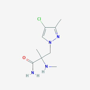 3-(4-Chloro-3-methyl-1h-pyrazol-1-yl)-2-methyl-2-(methylamino)propanamide