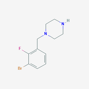 1-[(3-Bromo-2-fluorophenyl)methyl]piperazine