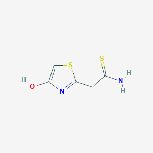 molecular formula C5H6N2OS2 B1347934 2-(4-Hydroxy-1,3-thiazol-2-yl)ethanethioamide CAS No. 126106-28-3