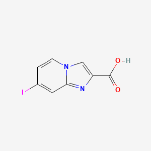 molecular formula C8H5IN2O2 B13479350 7-Iodoimidazo[1,2-a]pyridine-2-carboxylic acid 