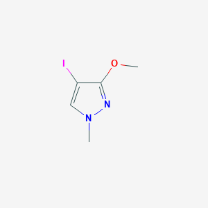 molecular formula C5H7IN2O B13479354 4-Iodo-3-methoxy-1-methyl-1H-pyrazole 