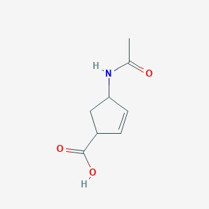 4-Acetamidocyclopent-2-ene-1-carboxylic acid