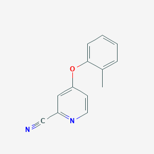 molecular formula C13H10N2O B13479378 4-(2-Methylphenoxy)pyridine-2-carbonitrile 