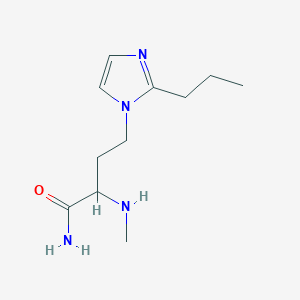 molecular formula C11H20N4O B13479400 2-(Methylamino)-4-(2-propyl-1h-imidazol-1-yl)butanamide 