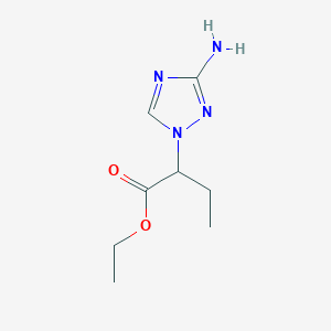 molecular formula C8H14N4O2 B13479403 Ethyl 2-(3-amino-1h-1,2,4-triazol-1-yl)butanoate 